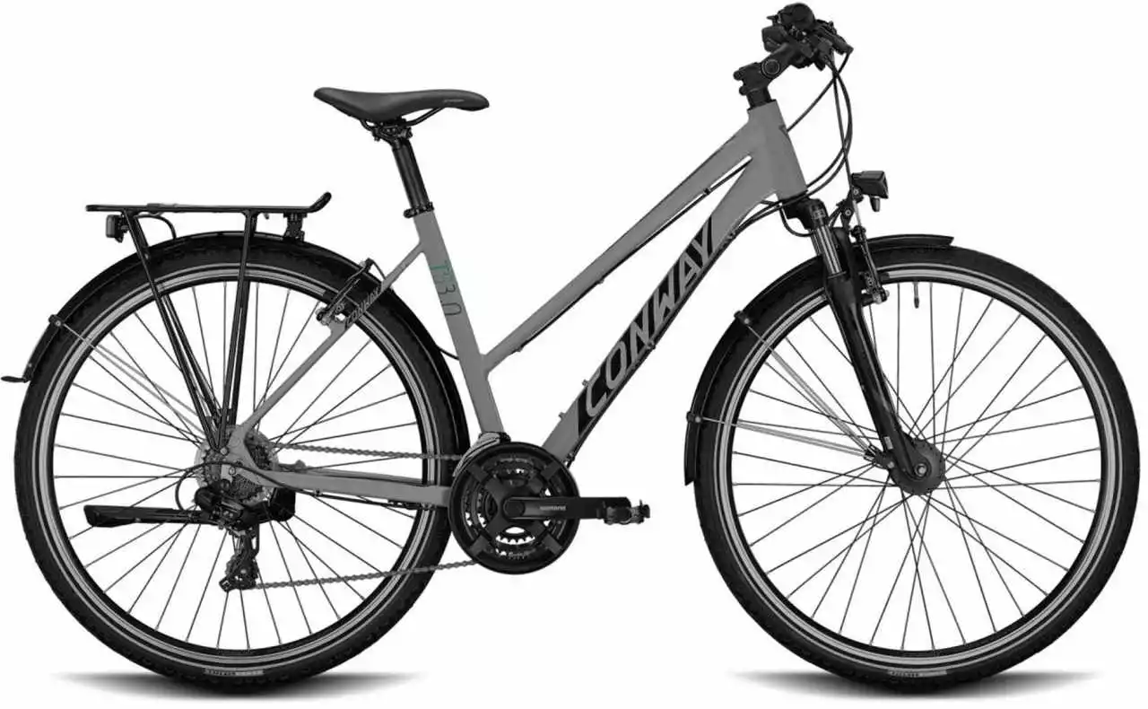 Conway TS 3.0 Light Grey Matt / Moos Metallic Trekkingrad Damen