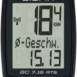 Sigma Fahrradcomputer BC 7.16 ATS Kabellos Schwarz