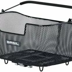 Basil B.V. Basil Hinterradkorb Base M Mik 30x43x23 Cm, Schwarz, Engmaschig
