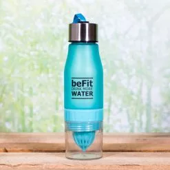 DIVERS Trinkflasche Mit Zitronenpresse & Fruchtbehälter 650ml Blau