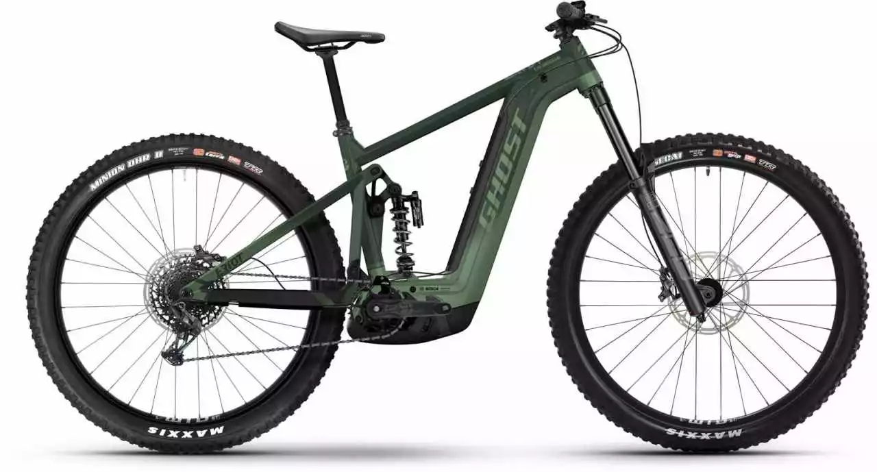 Ghost E-Riot EN Universal Dark Green / Metallic Green E-Bike Fully Mountainbike