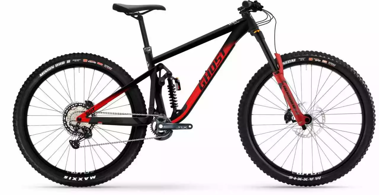 Ghost Riot EN Pro Black / Marzocchi Red Matt / Glossy Fully Mountainbike