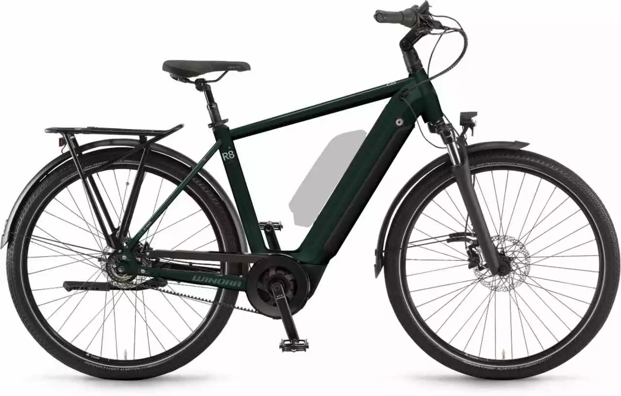 Winora Sinus R8f I625Wh Shadowgreen E-Bike Trekkingrad Herren