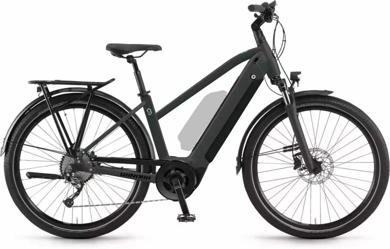 Winora Sinus 9 I625Wh Darkslategrey Matt E-Bike Trekkingrad Damen