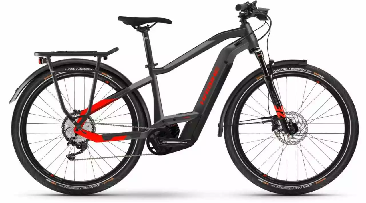Haibike Trekking 9 I625Wh Anthracite/red E-Bike Trekkingrad Herren