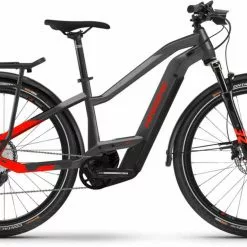 Haibike Trekking 9 I625Wh Anthracite/red E-Bike Trekkingrad Damen