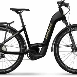 Haibike Trekking 11 Gloss Blk Metal / Tan E-Bike Trekkingrad Tiefeinsteiger