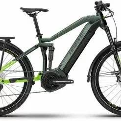 Haibike Adventr FS 8 Gloss Metal / Grn Apple Blk E-Bike Fully Mountainbike