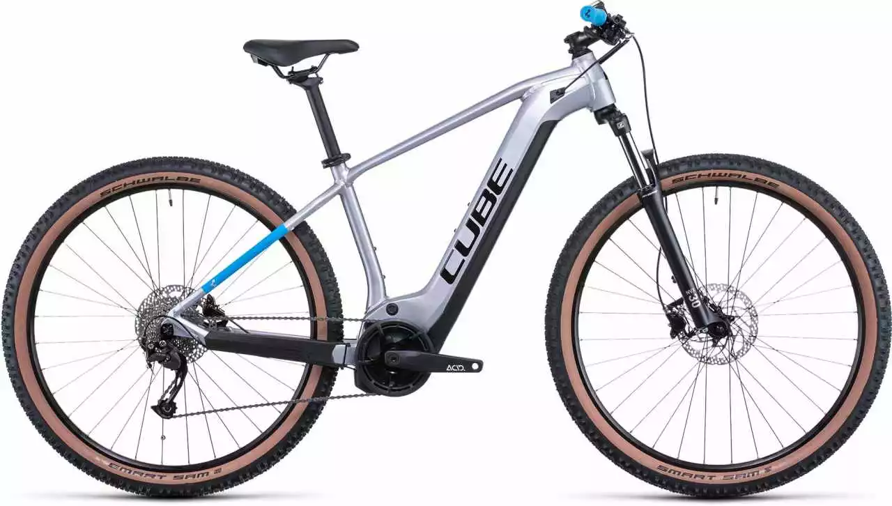 Cube Reaction Hybrid Performance 500 Polarsilver N Blue E-Bike Hardtail Mountainbike