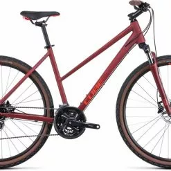 Cube Nature Darkred N Red Crossrad Damen