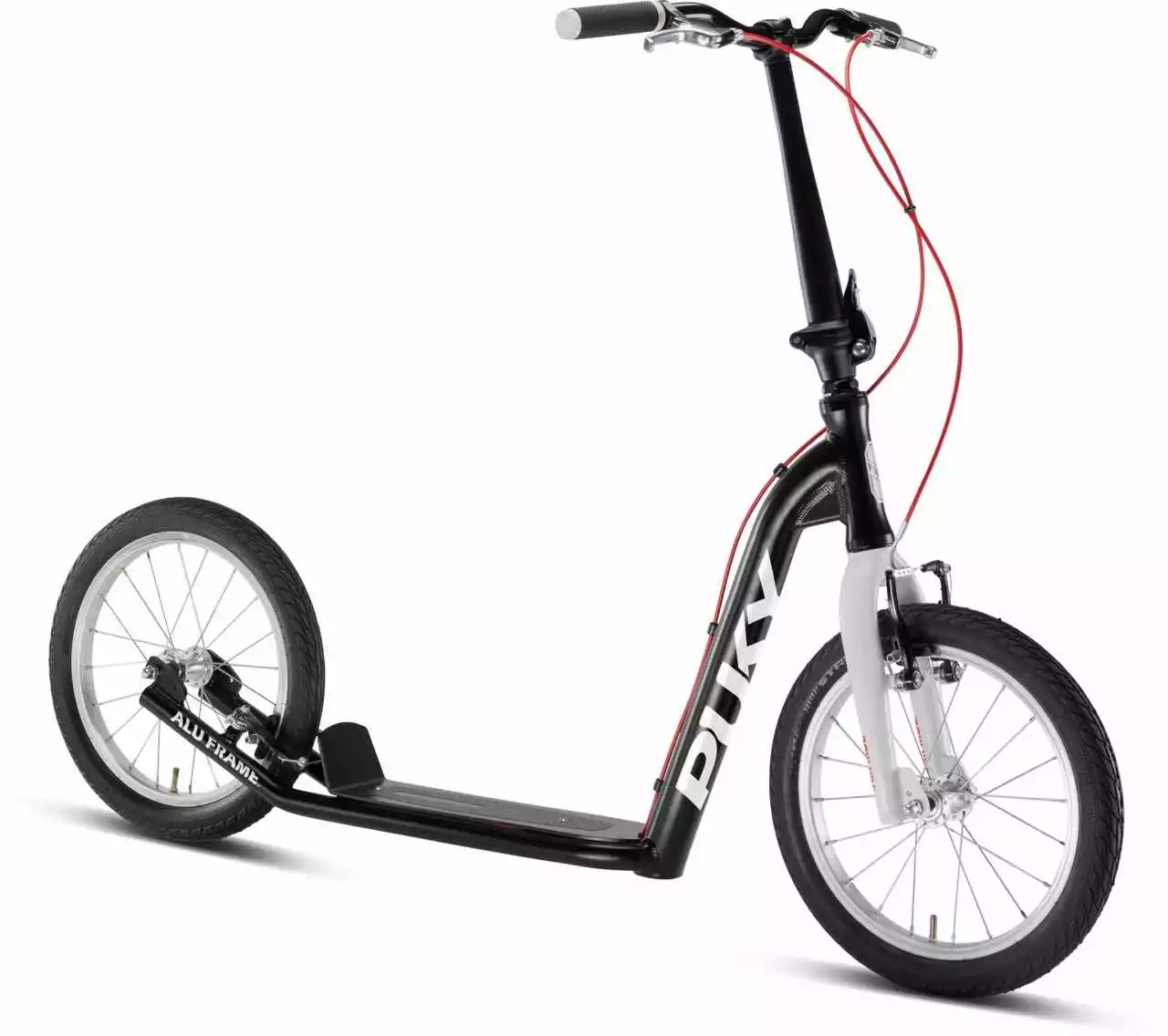 Puky JOKER Schwarz / Weiß Scooter Mit Luftbereif. U. Speichenrädern