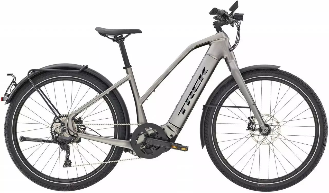 Trek Allant+ 8S Stagger Matte Gunmetal 45km/h E-Bike Trekkingrad Damen