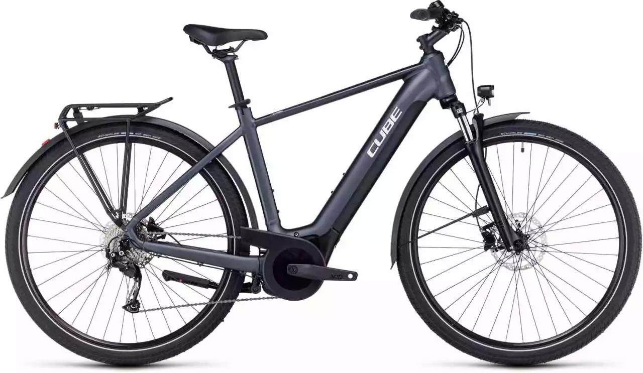 Cube Touring Hybrid ONE 625 Grey N White E-Bike Trekkingrad Herren