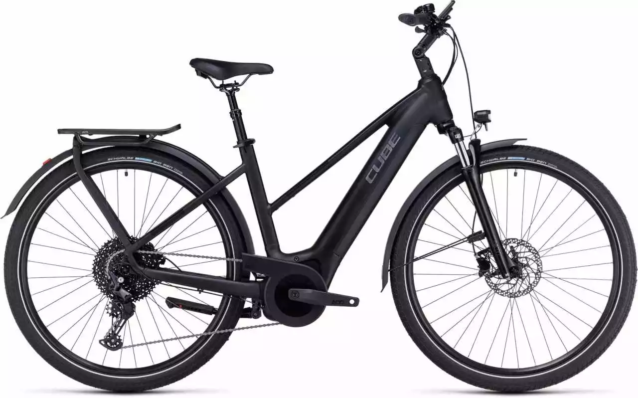 Cube Touring Hybrid Pro 625 Black N Metal E-Bike Trekkingrad Damen