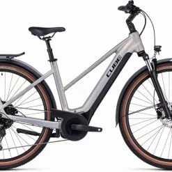 Cube Touring Hybrid Pro 625 Pearlysilver N Black E-Bike Trekkingrad Damen