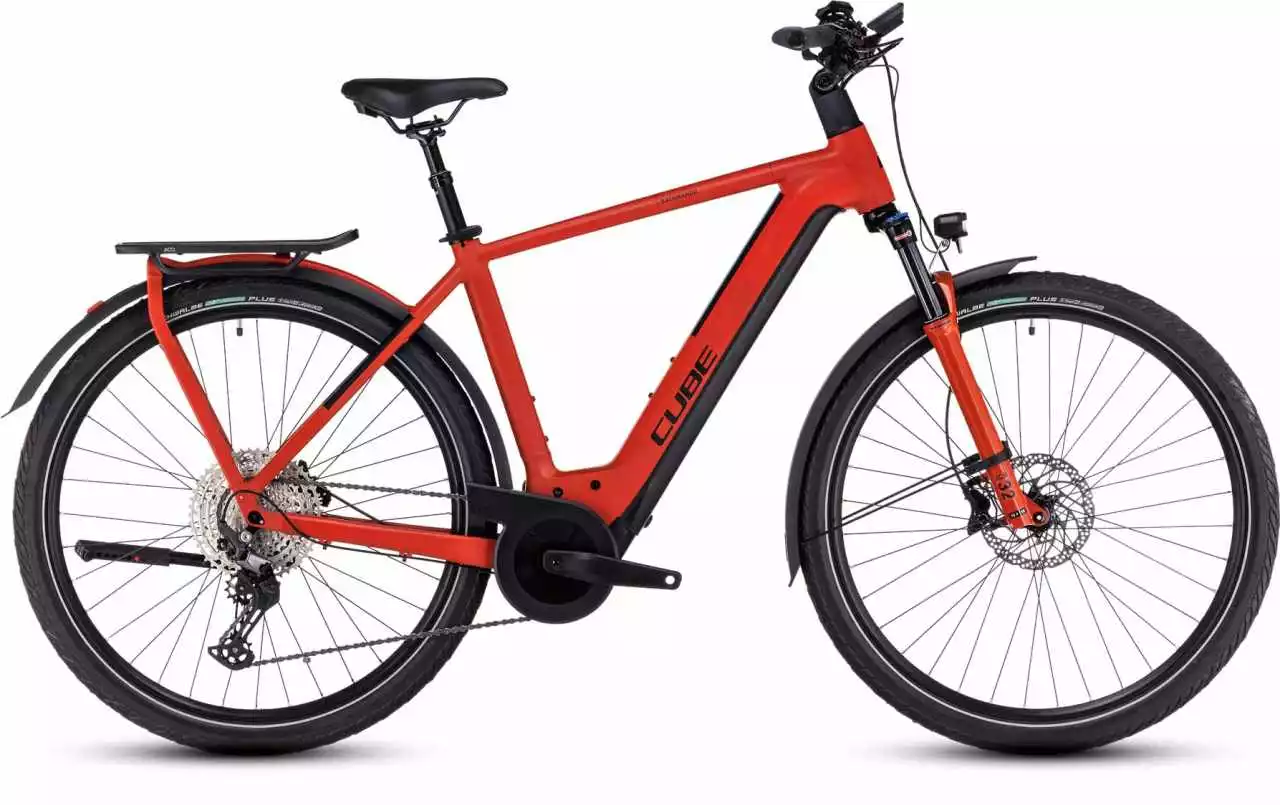 Cube Kathmandu Hybrid EXC 750 Red N Black E-Bike Trekkingrad Herren