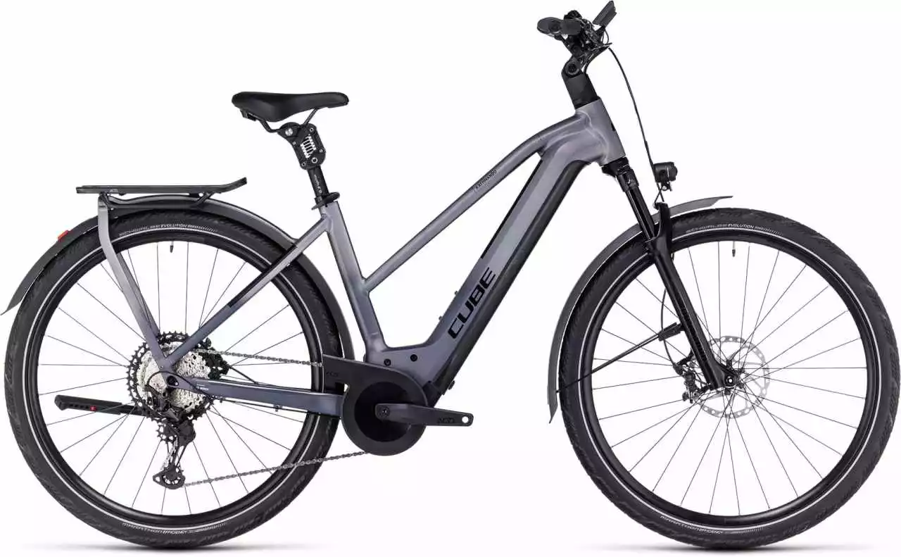 Cube Kathmandu Hybrid SLT 750 Prizmsilver N Grey E-Bike Trekkingrad Damen
