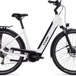 Cube Supreme Sport Hybrid ONE 500 White N Black E-Bike Trekkingrad Tiefeinsteiger
