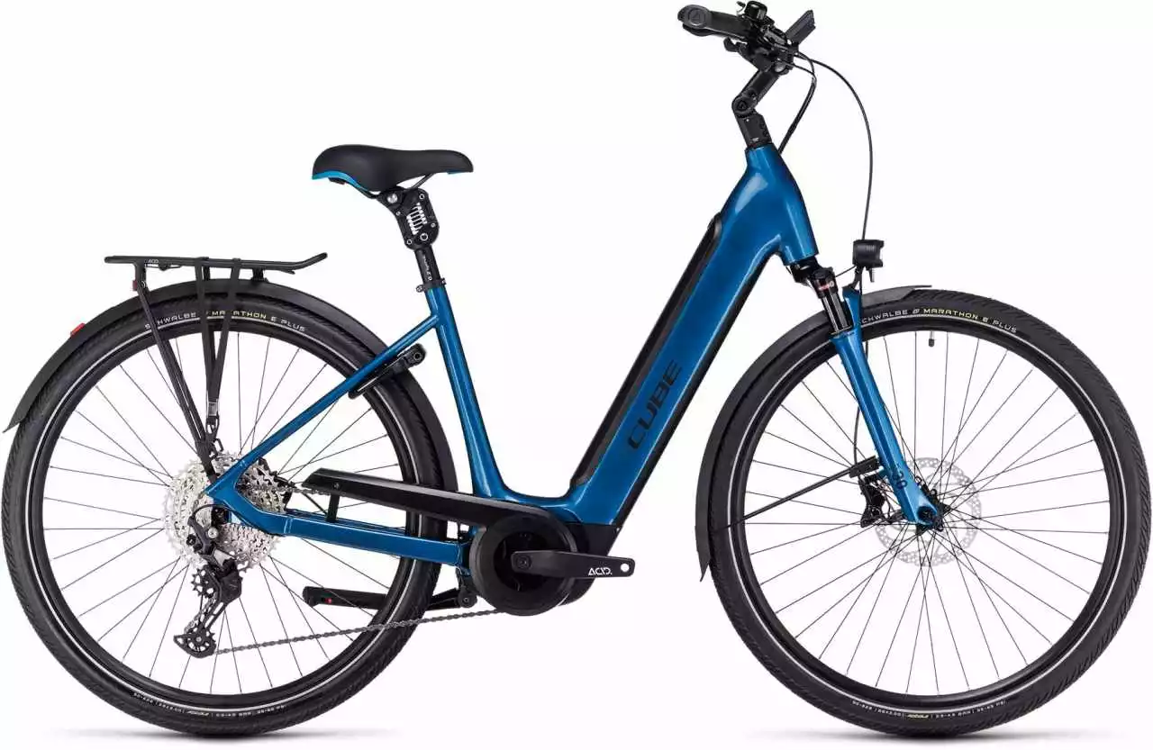 Cube Supreme Sport Hybrid EXC 625 Blue N Black E-Bike Trekkingrad Tiefeinsteiger