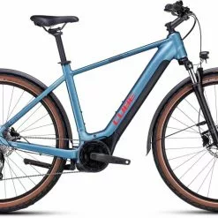 Cube Nuride Hybrid Performance 625 Allroad Metalblue N Red E-Bike Trekkingrad Herren