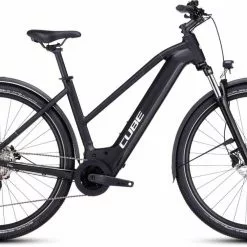 Cube Nuride Hybrid Pro 625 Allroad Black N Metal E-Bike Trekkingrad Damen