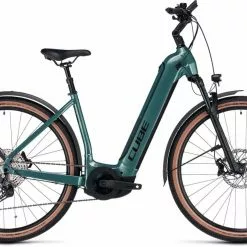 Cube Nuride Hybrid SLX 750 Allroad Verde N Black E-Bike Trekkingrad Tiefeinsteiger