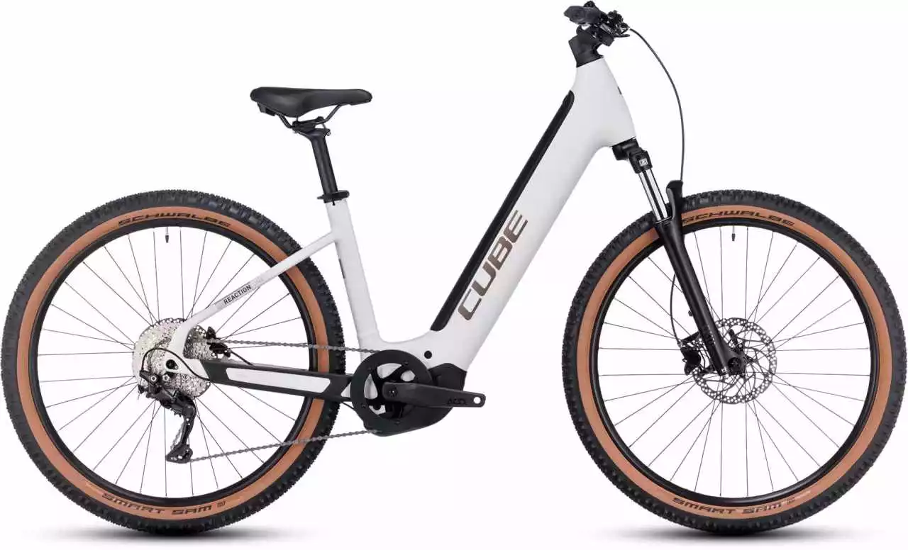 Cube Reaction Hybrid ONE 625 Lightgrey N Rose E-Bike Hardtail Mountainbike Tiefeinsteiger