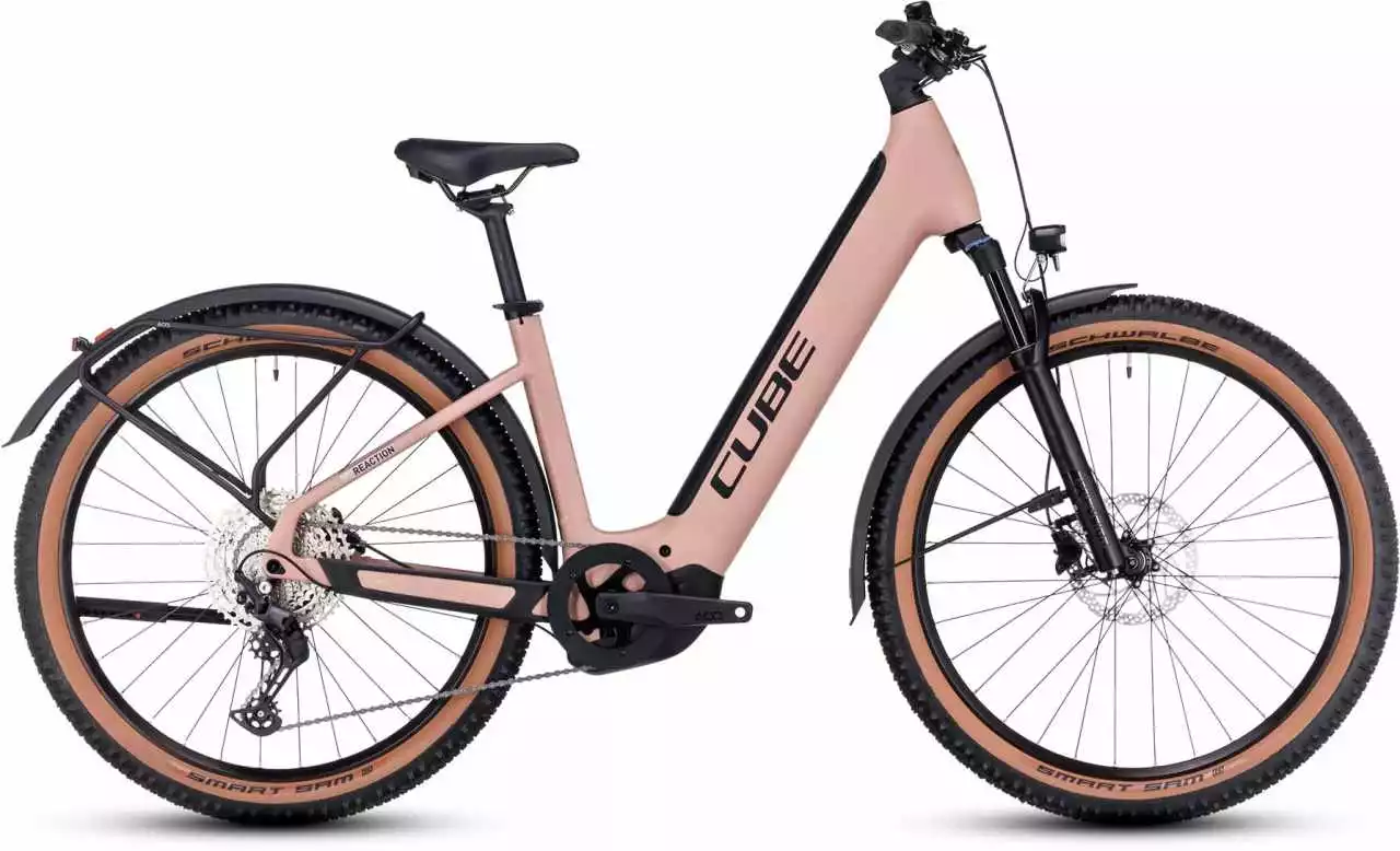 Cube Reaction Hybrid Pro 750 Allroad Blushrose N Silver E-Bike Hardtail Mountainbike Tiefeinsteiger