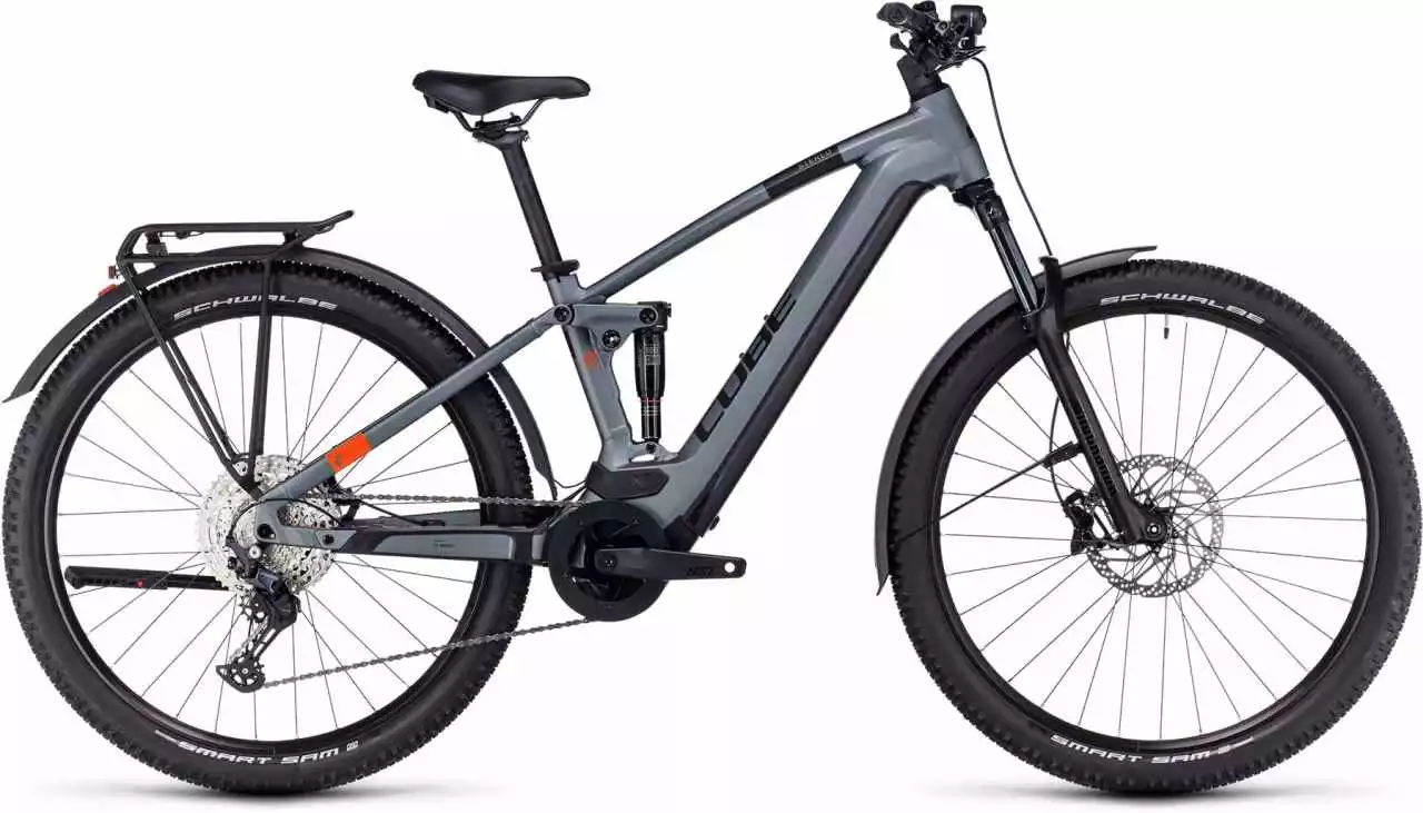 Cube Stereo Hybrid 120 Pro Allroad 750 Flashgrey N Orange E-Bike Fully Mountainbike