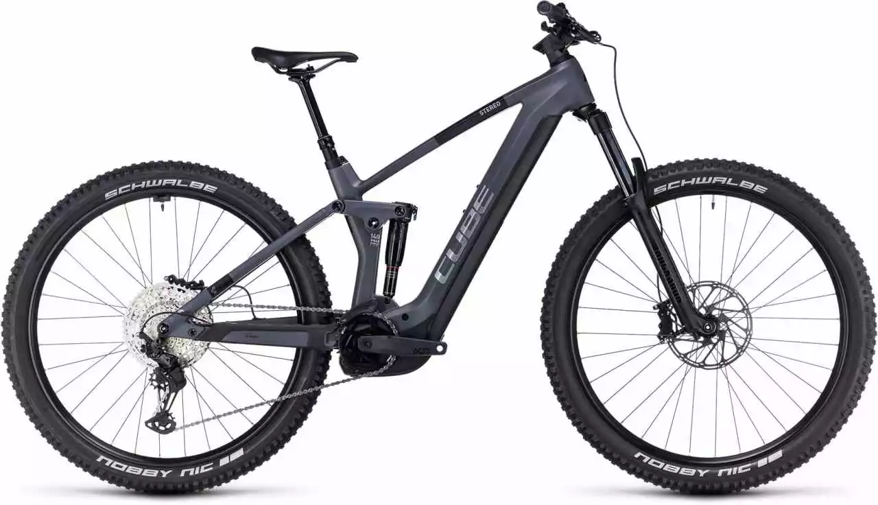 Cube Stereo Hybrid 140 HPC Race 625 Grey N Chrome E-Bike Fully Mountainbike
