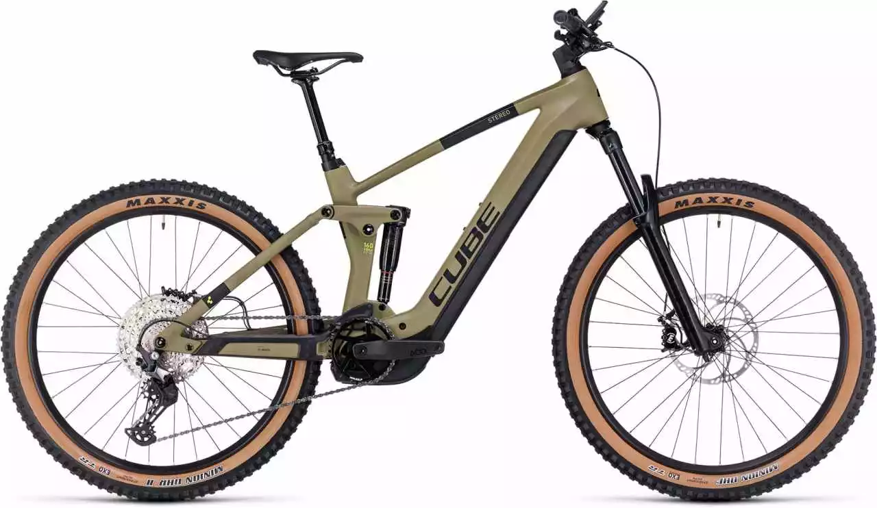 Cube Stereo Hybrid 160 HPC Race 750 27.5 Olive N Green E-Bike Fully Mountainbike