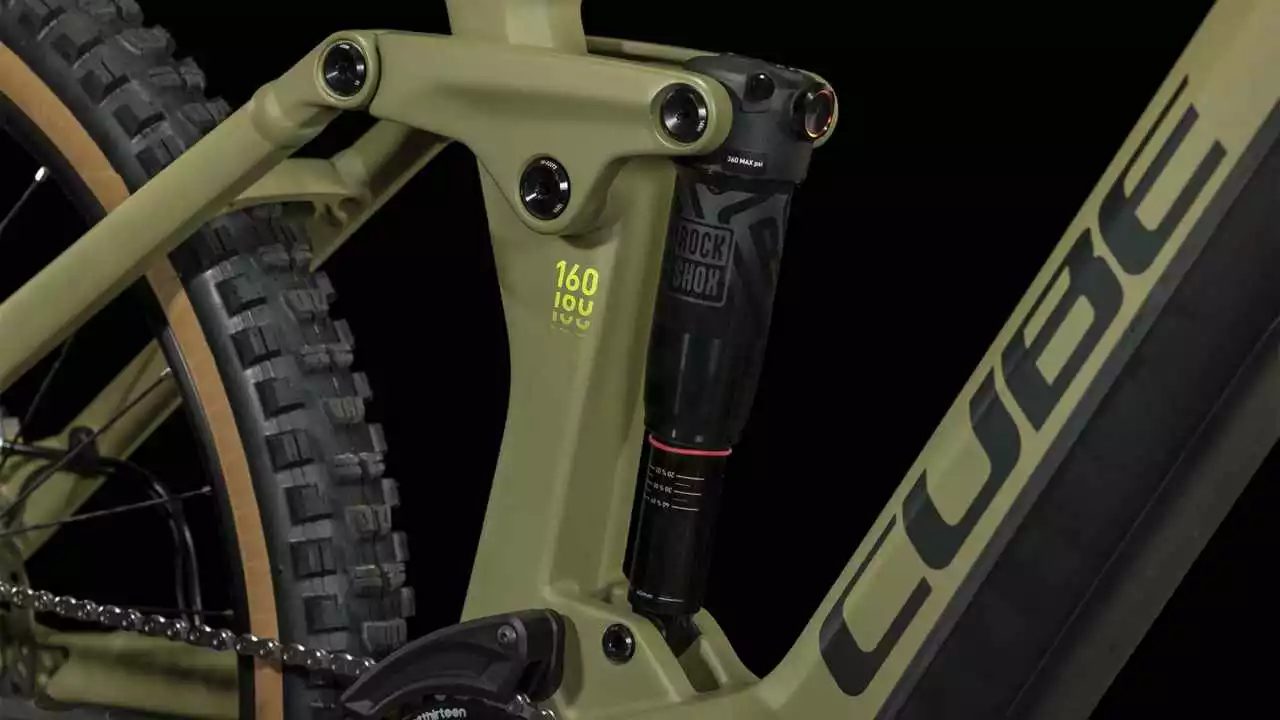 Cube Stereo Hybrid 160 HPC Race 750 27.5 Olive N Green E-Bike Fully Mountainbike – Bild 4