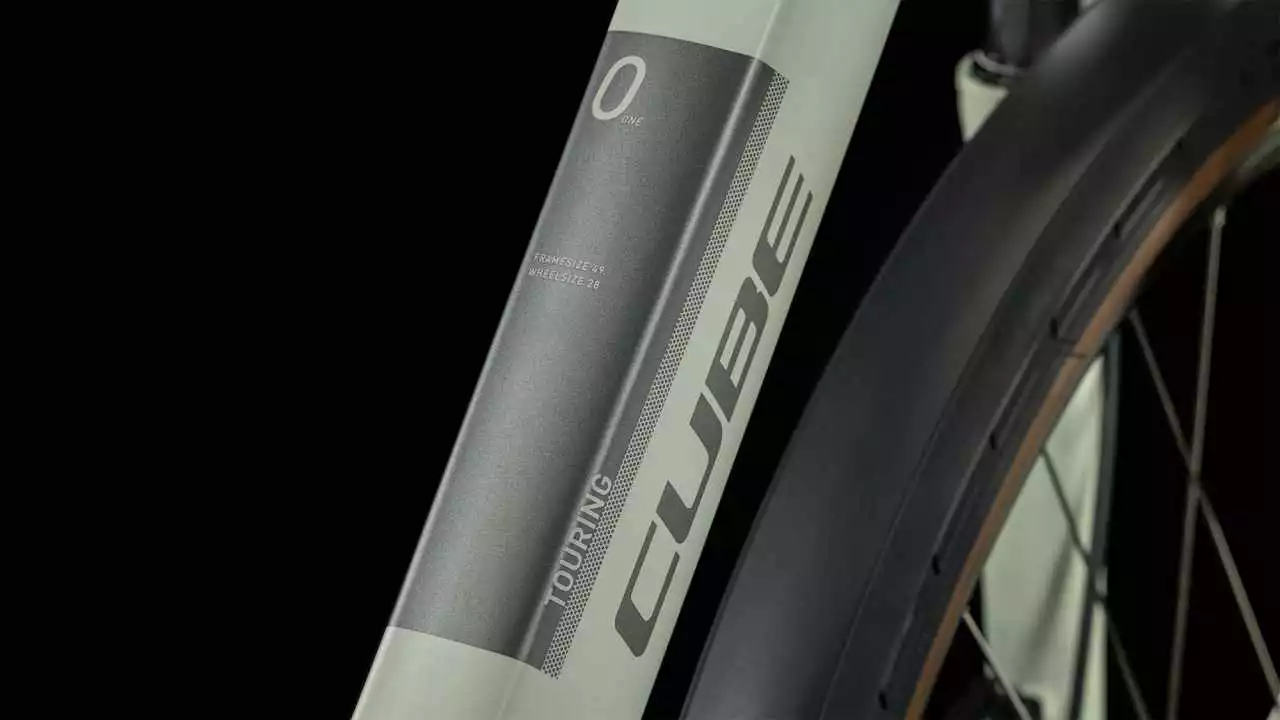 Cube Touring ONE Stonegrey N Flashgrey Trekkingrad Tiefeinsteiger – Bild 2