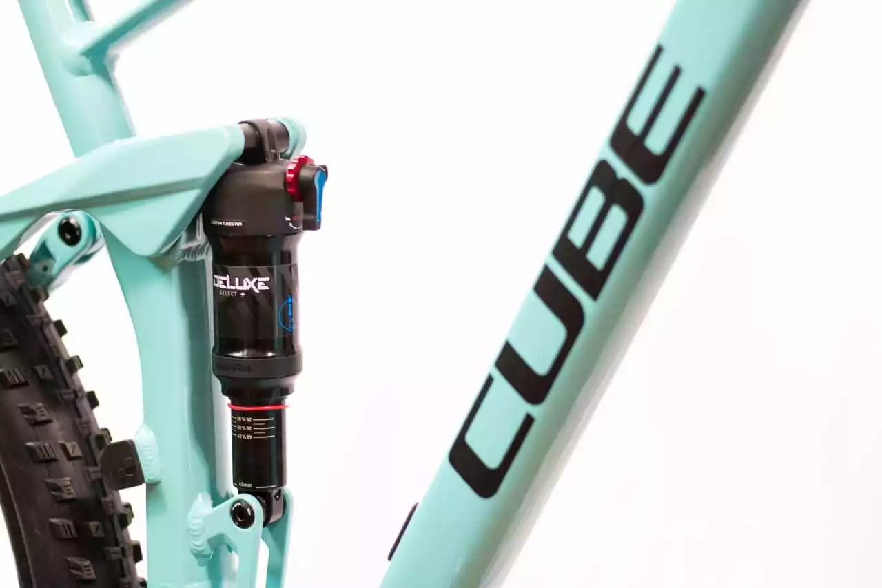 Cube Stereo ONE22 Race Mayablue N Black Fully Mountainbike – Bild 4