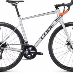 Cube Attain Pro Silver N Orange Aluminium Rennrad Herren