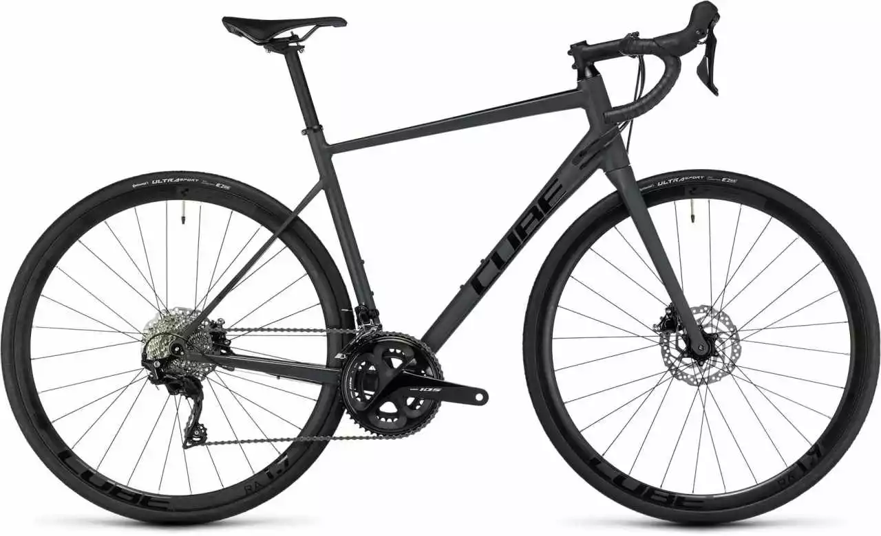 Cube Attain SLX Grey N Black Aluminium Rennrad Herren