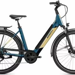 Ghost E-Teru B Essential Low EQ Petrol Blue / Beige Glossy E-Bike Hardtail Mountainbike Tiefeinsteiger