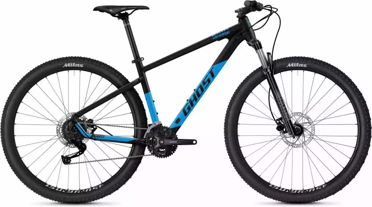 Ghost Kato Universal 29 AL Black / Bright Blue Glossy Hardtail Mountainbike
