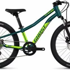 Ghost Kato 20 Full Party Dirty Blue / Metallic Lime Glossy Kinderrad 20 Zoll