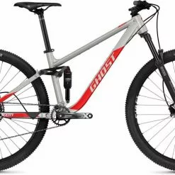 Ghost Kato FS AL Light Grey Pearl / Riot Red Matt Fully Mountainbike