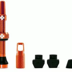 Muc-Off Tubeless Valve Kit Universal For MTB & Road Orange 60 Mm