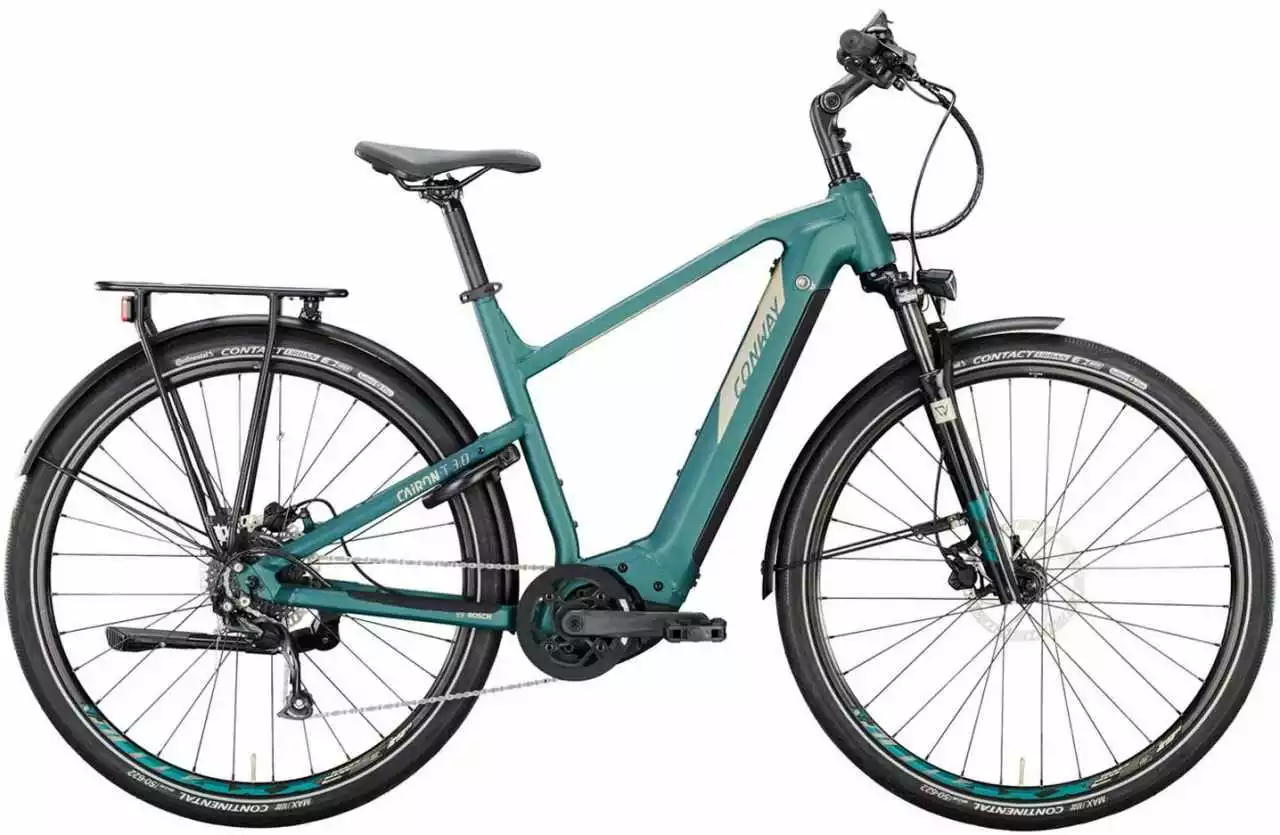 Conway Cairon T 3.0 625 Moos Metallic Matt / Platin Matt E-Bike Trekkingrad Herren