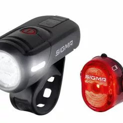 SIGMA LED Beleuchtungs Set Aura 45 FL +Nugget II Schwarz